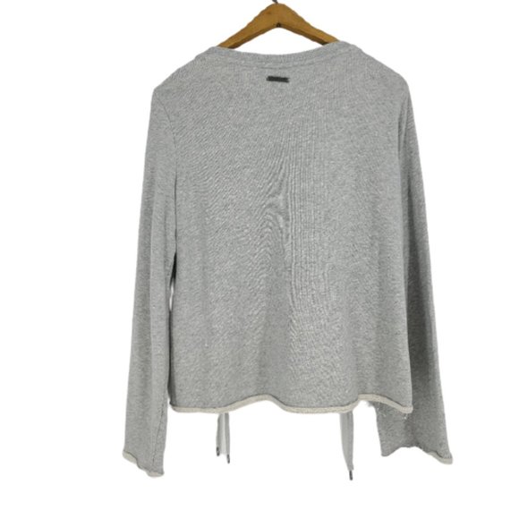 Betsey Johnson Lace Up Crop Oversize Fleece L - Picture 11 of 11